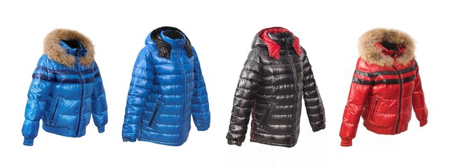 Down jacket isolated on white background