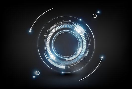 Abstract futuristic electronic circuit technology background concept, vector