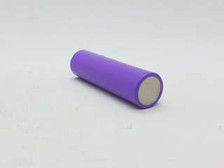 Modern Colorful 18650 Battery Type for Electronic Device Power Bank Charger in White Isolated...