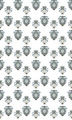 Abstract embroidery seamless ikat pattern