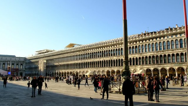 Venice, ITALY &ndash; FEBRUARY 6, 2020: Procuratie Vecchie in Piazza San Marco