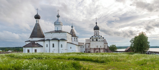 Ferapontov monastery (World Heritage List) in summer,  founded by Saint Ferapont in 1398, Ferapontovo villadge,  Vologda region, Russia