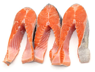 Slices of red fish.