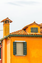 Beautiful window decorated with flowers in italy