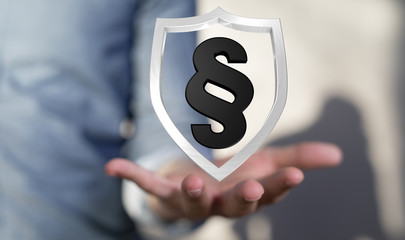 paragraph insurance law sign digital in hand