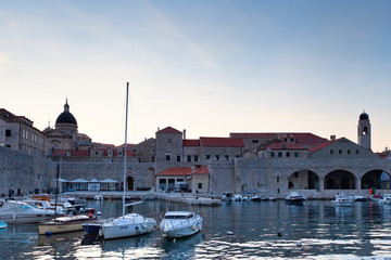 Fototapeta premium The old port and fortress of St. Ivan, Dubrovnik, Croatia