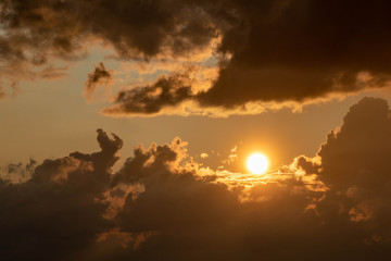 sunset in the sky