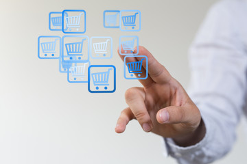 Add To Cart Internet Web Store Buy Online E-Commerce concept.