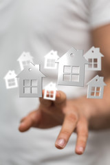 digital small house with a roof concept.