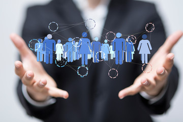 Working With New Modern Computer Show Social Network