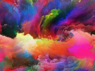 Poster de jardin Mélange de couleurs Peinture vive