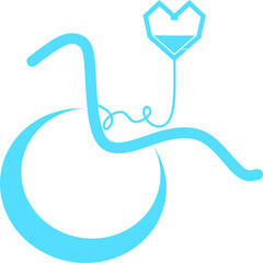 Obraz premium Wheelchair flat icon. Vector wheelchair icon. Attractive and Beautifully or Faithfully Designed Wheelchair Icon. Wheelchair, handicapped or accessibility parking or access sign flat for apps and print