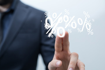 percent shopping digital in hand