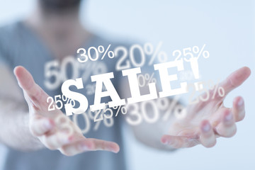 percent shopping digital in hand