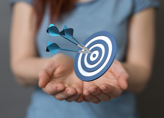 dart target arrow hitting on bullseye which is the ultimate goal that everyone wants.