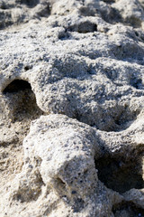 background of gray solidified sand