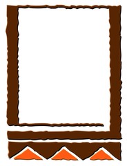 Obraz premium Rustic, weathered look background border design