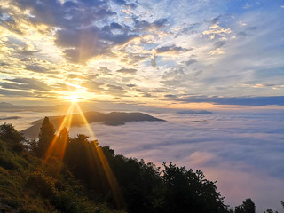 Sunrise on mountain Šmarna gora