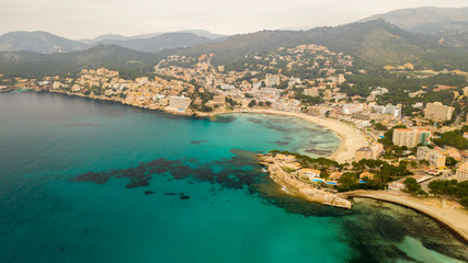 Fototapeta na wymiar the shore town of Peguera, Mallorca, Spain