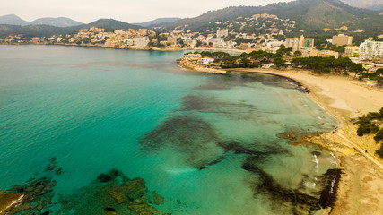 the shore town of Peguera, Mallorca, Spain