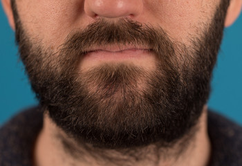 Obraz premium Mature man mouth close up