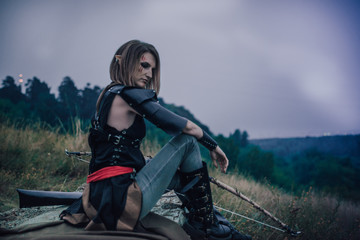 Obraz premium elf archer in the forest