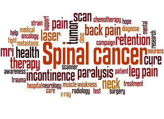 Obraz premium Spinal cancer word cloud concept