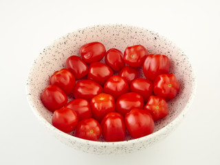 Ripe, red cherry tomatoes of the confetto variety