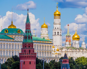 Fototapeta na wymiar Stunning view of Kremlin towers, Moscow, Russia