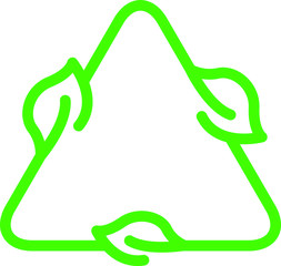 Leaves eco recycle icon, vector