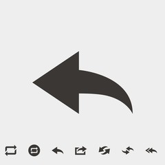 arrow icon vector illustration and symbol for website and graphic design