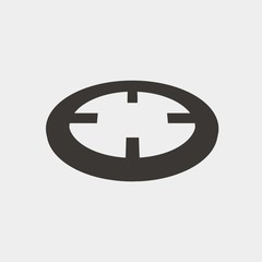 Obraz premium aim target icon vector illustration and symbol for website and graphic design