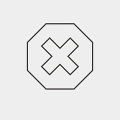Obraz premium cancel cross icon vector illustration and symbol for website and graphic design
