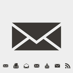 envelope icon vector illustration and symbol for website and graphic design
