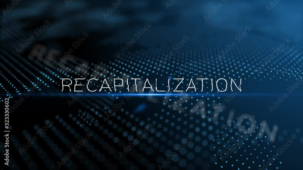 Poster recapitalization modern intro text 3d animation with lens flare and depth of field focus blur
