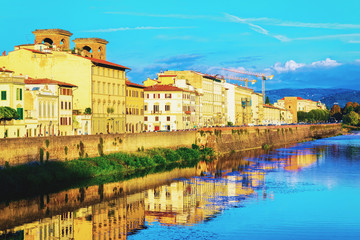 Embankment of Arno River in Florence