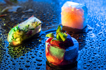 Colourful Abstract Avantgarde Iced Dessert