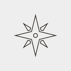 Obraz premium compass icon vector illustration and symbol for website and graphic design