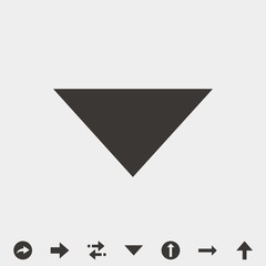 down arrow icon vector illustration and symbol for website and graphic design