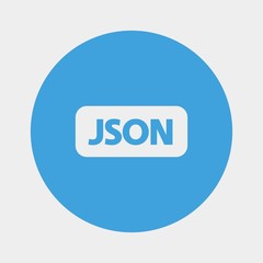 JSON icon vector illustration and symbol for website and graphic design