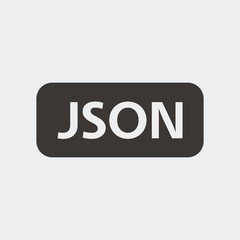 JSON icon vector illustration and symbol for website and graphic design