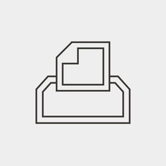 printing machine icon vector illustration and symbol for website and graphic design