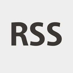 RSS icon vector illustration and symbol for website and graphic design
