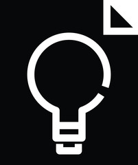 lamp icon, vector line illustration