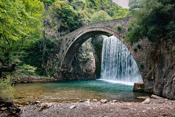 Palaiokarya's stone bridge