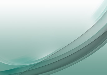 Abstract background waves. White, grey and hunter green abstract background.