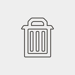 bin icon vector illustration and symbol for website and graphic design