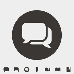 message bubble icon vector illustration and symbol for website and graphic design
