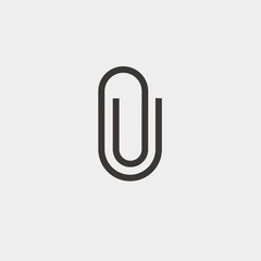 paperclip icon vector illustration and symbol for website and graphic design