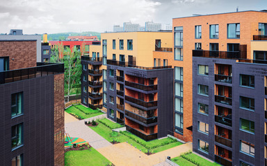 European Modern residential apartment buildings